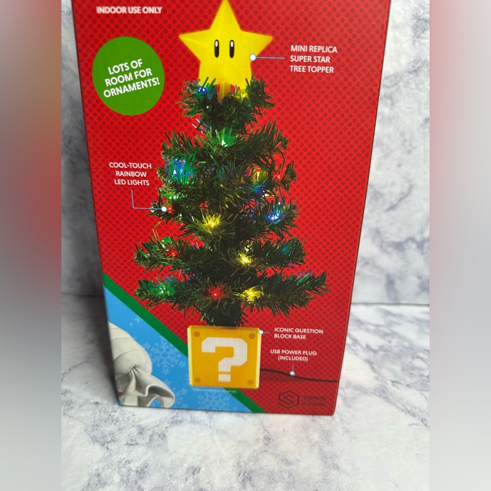Super Mario LED Light-Up Desktop Tree - Picture 3 of 3